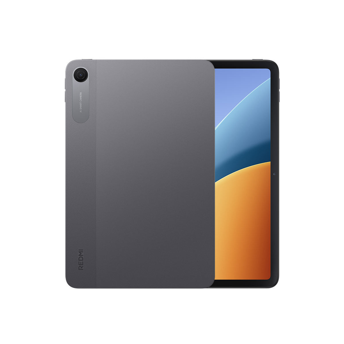 A Redmi Pad 2 9.7 4G in black colour shown from the back and front against a plain white background.